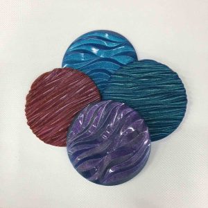 Round Wavy design coasters