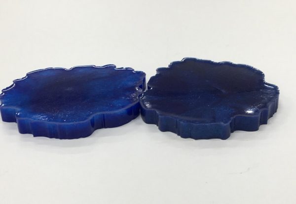 Pair of coasters in Midnight Blue Resin - Image 2