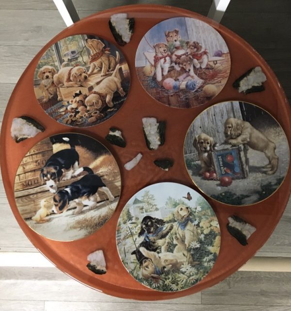 Epoxy resin side table - Dogs - Image 2