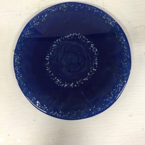 14" Blue Carousel Tray  SOLD