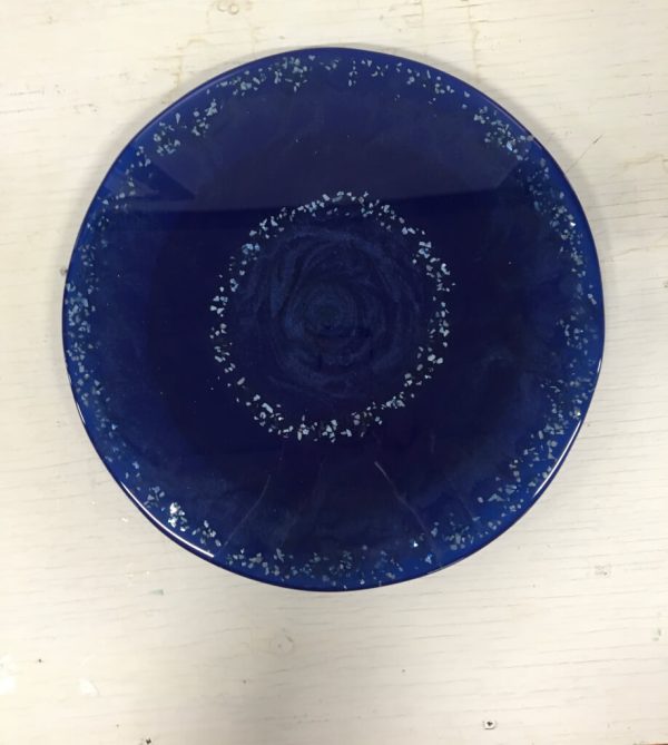 14" Blue Carousel Tray  SOLD