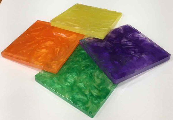 Set of 4 Colorful Coasters - Image 2