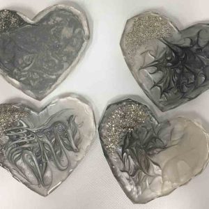 Heart shaped Coasters - SOLD