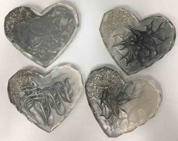 Heart shaped Coasters - SOLD