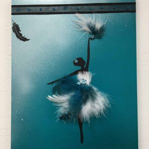 Dancer with feathered dress