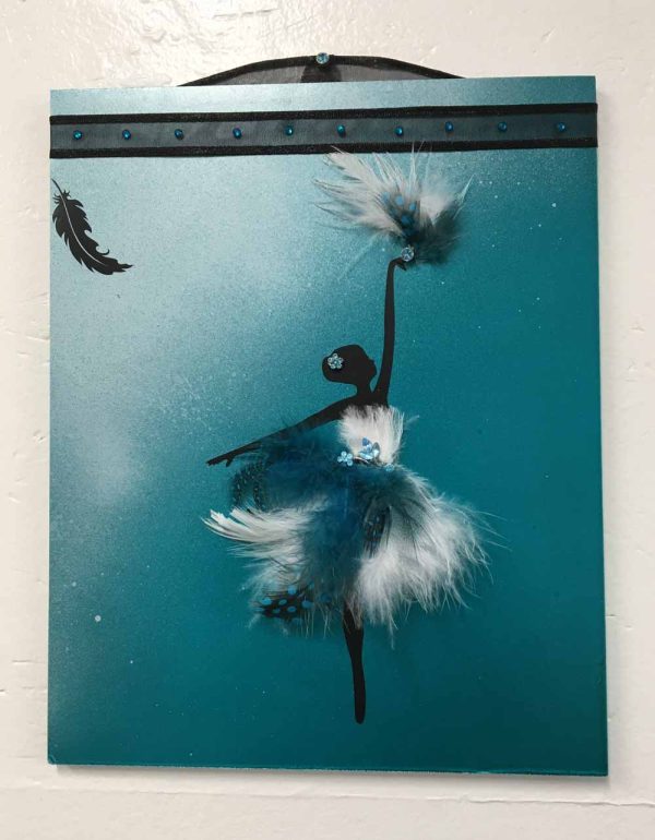 Dancer with feathered dress