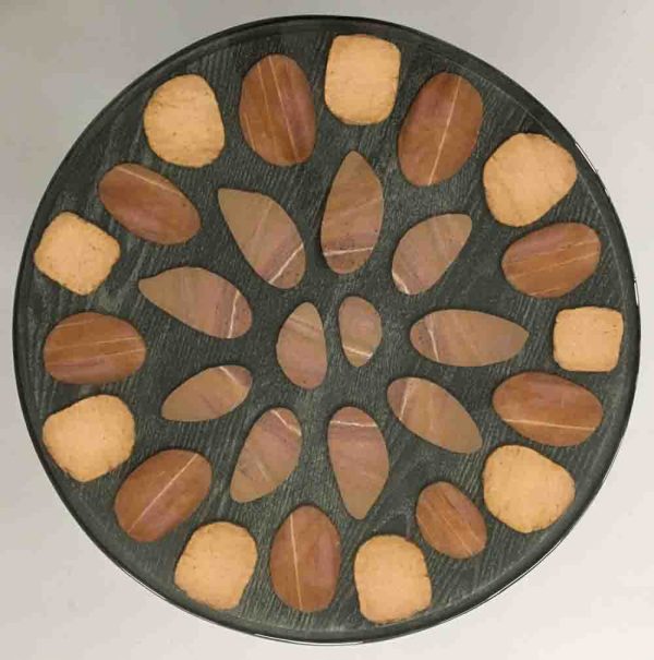 23″ Round oak end table - Image 2