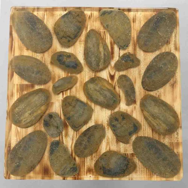 Burnt wood grain table top - Image 2