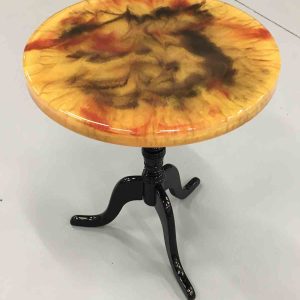 Solid epoxy resin table