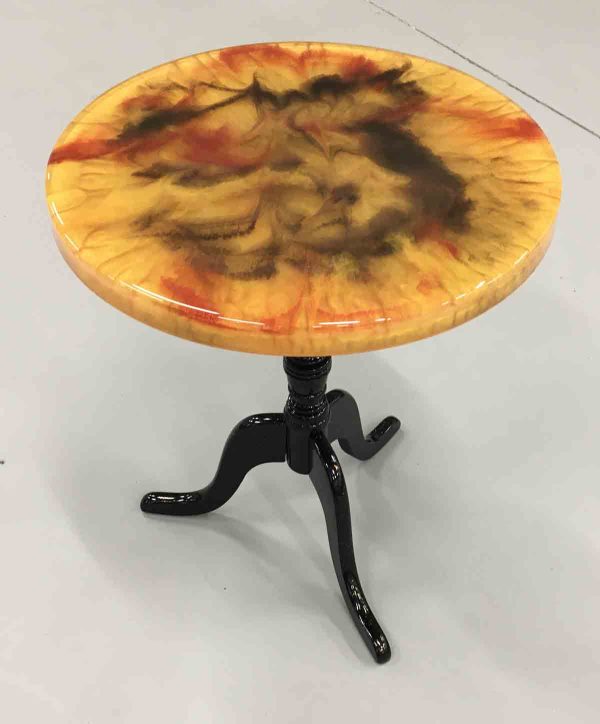 Solid epoxy resin table