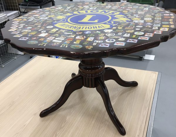 Lions pins coffee table