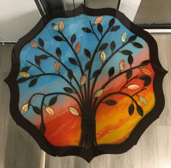 Metal Leaf Tree coffee table - Image 2