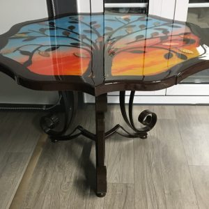 Metal Leaf Tree coffee table