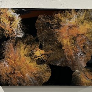 Copper and Gold Metallic flow paint