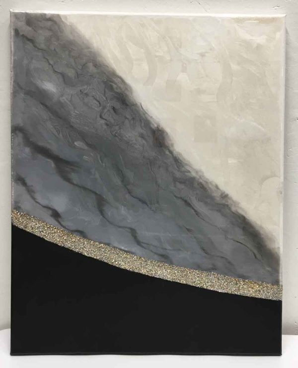 16"x20" canvas partially resined. SOLD