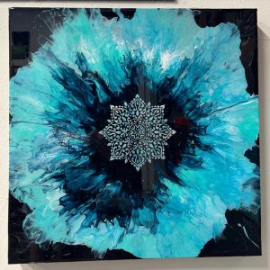 Snowflake with a mandala stencil - SOLD