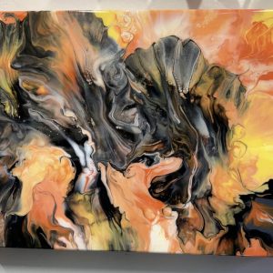 Flow painting of monster heads! SOLD