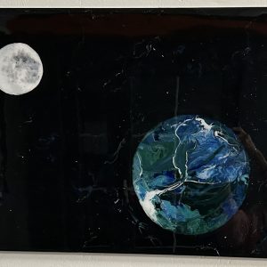 Earth and moon  SOLD