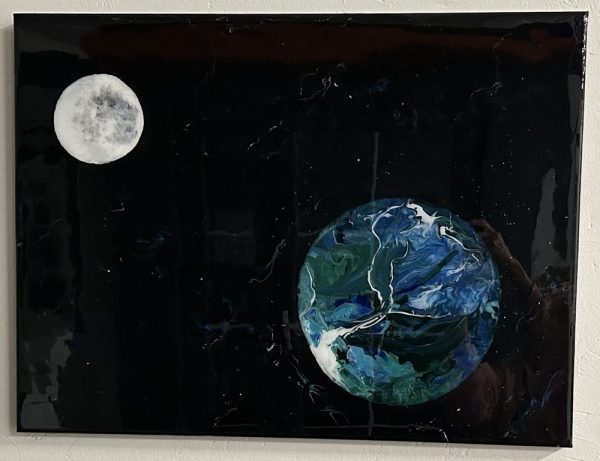 Earth and moon  SOLD