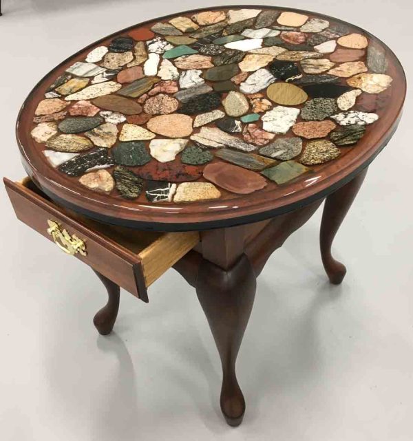 Oval Shaped Side Table