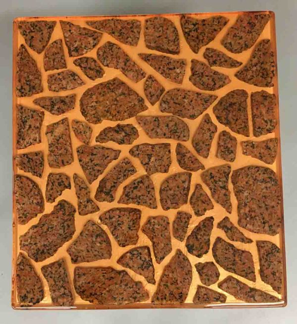 Granite Effect Wooden Side Table - Image 2
