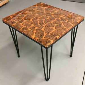 Granite Effect Wooden Side Table