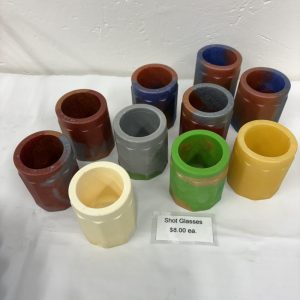 1 oz. Shot Glasses with Resin