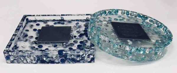 Set of 2 Coaster with metal insert - Image 2