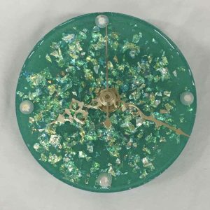 4"Clock with snowflake sparkle SOLD