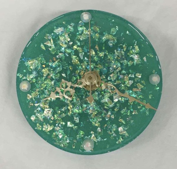 4"Clock with snowflake sparkle SOLD