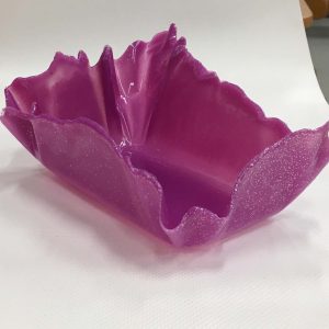 Trinket Resin Bowl in Royal Purple and Glitter