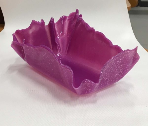 Trinket Resin Bowl in Royal Purple and Glitter