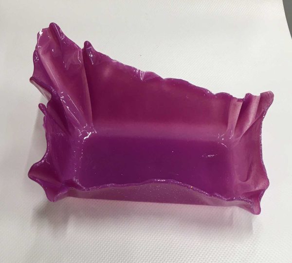 Trinket Resin Bowl in Royal Purple and Glitter - Image 2