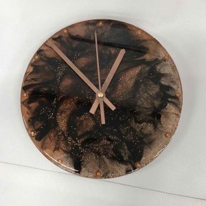 8" Clock with Copper Accents