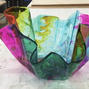4" Trinket Resin Bowl in Alcohol Ink