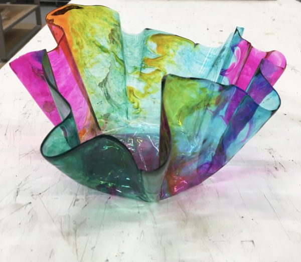 4" Trinket Resin Bowl in Alcohol Ink - Image 2