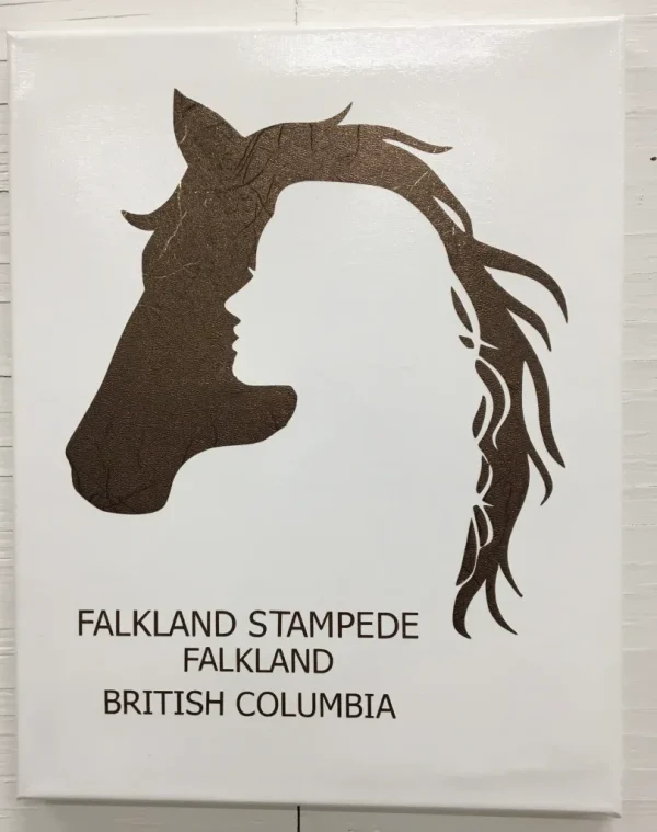 Horse with Lady in vinyl - SOLD