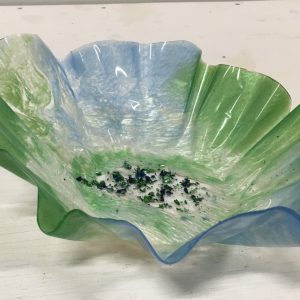3" Trinket Resin Bowl in Green and Blue