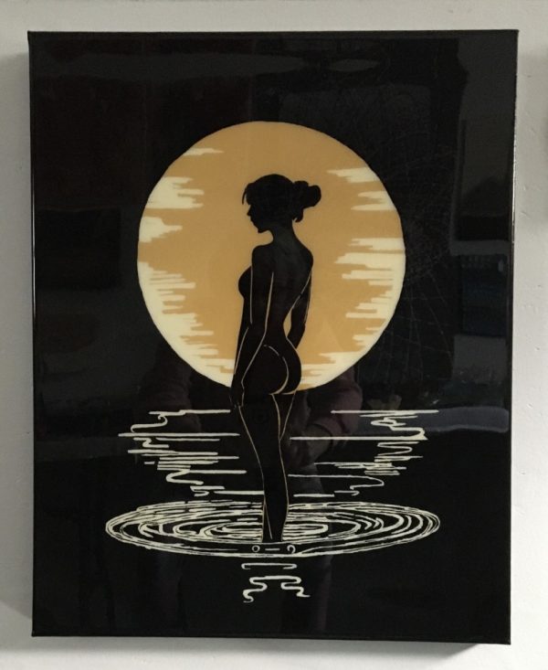 Silhouette of a Lady with Moon - SOLD!
