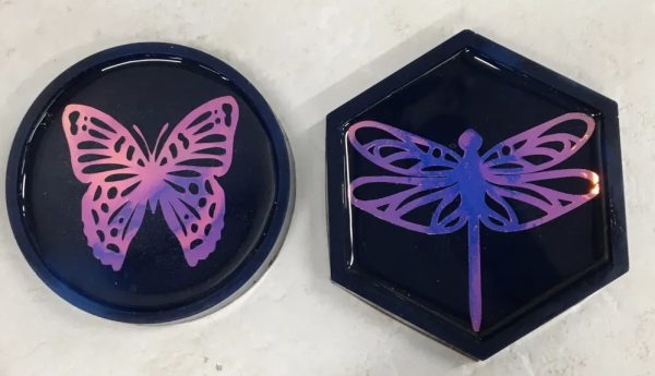 2 Coasters in with Butterflies