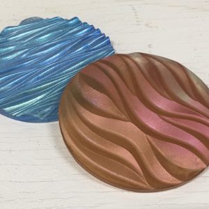 Pair of Coasters in Chameleon Resin