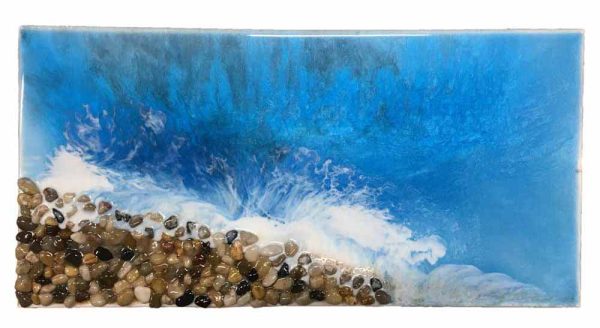 Sea Scape with rock pebbles - SOLD