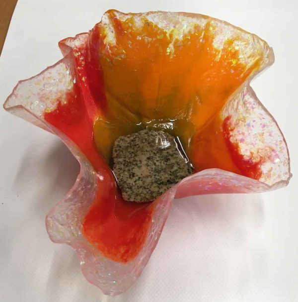 3" Trinket Resin Bowl with Rock Base - Image 2