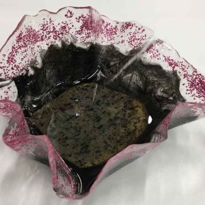 3" Trinket Resin Bowl with Rock Base