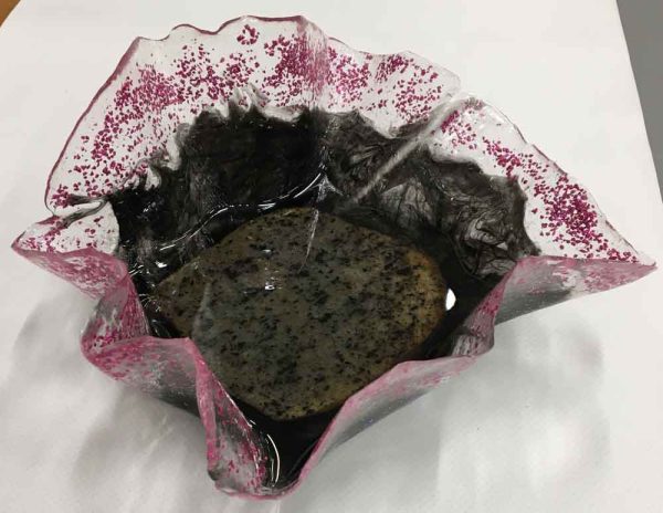 3" Trinket Resin Bowl with Rock Base