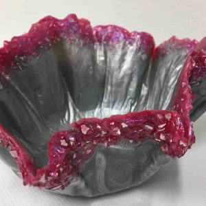 3" Trinket Resin Bowl Dolphin and Parrot Pigment