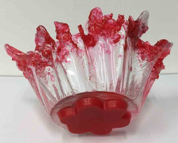3" Trinket Resin Bowl with Resin Flower Base - Image 2