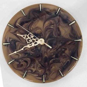 Multi Brown Swirl Clock