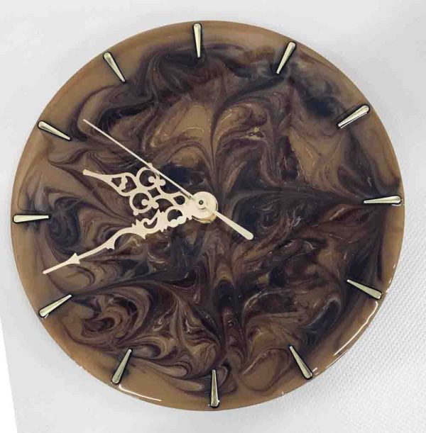 Multi Brown Swirl Clock