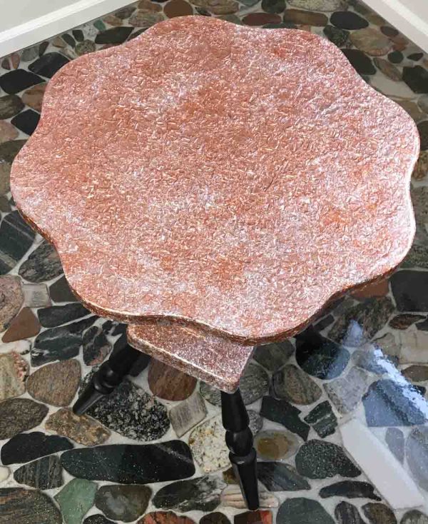 Side table with copper pigment resin - SOLD - Image 2